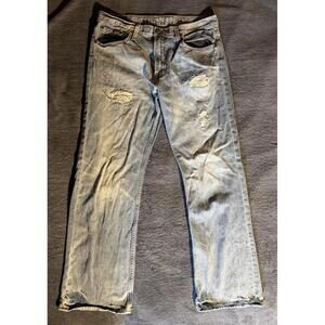 American Eagle Relaxed Boot Cut Sz W34 L30 Distressed Retro